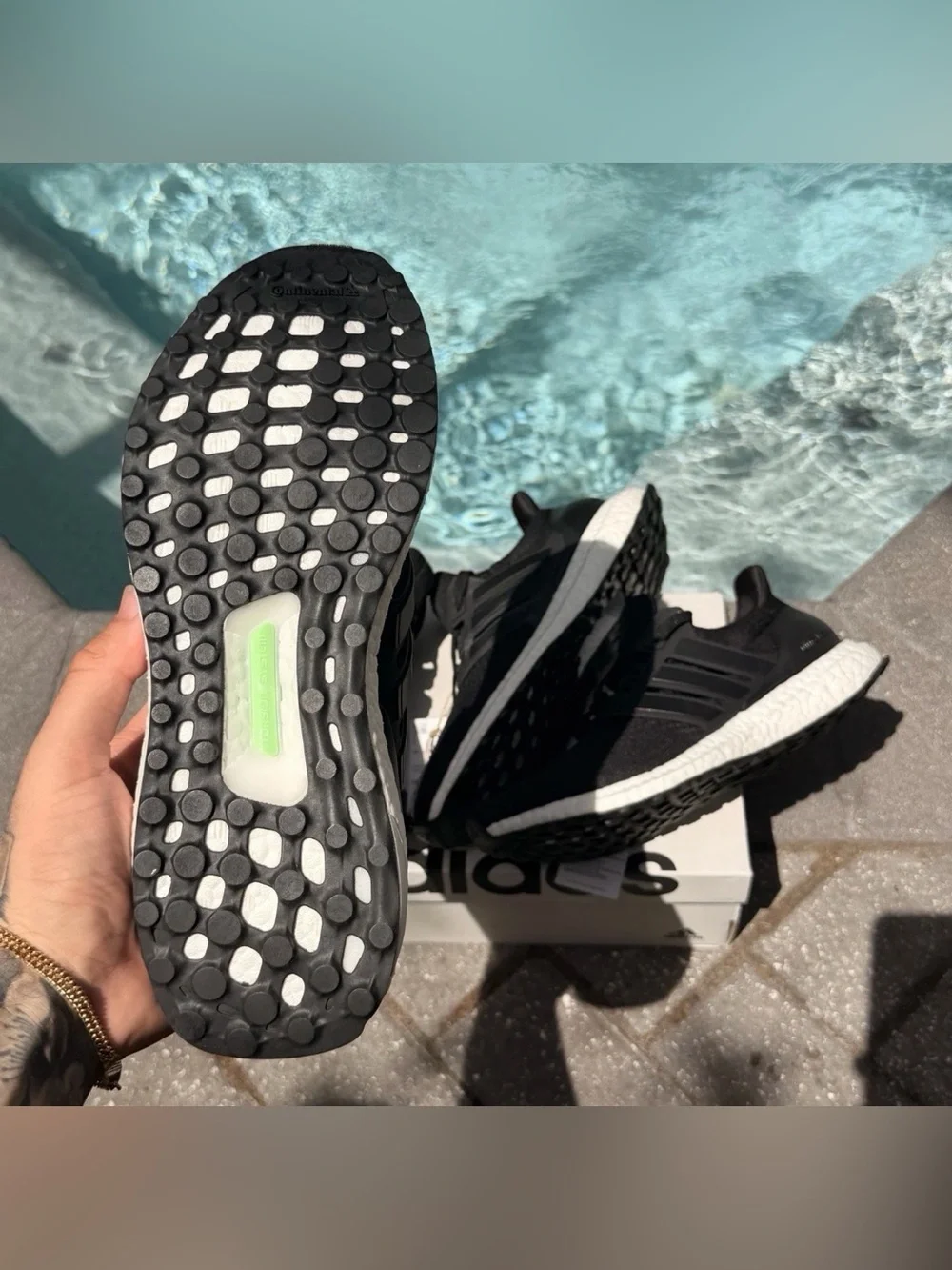 ADIDAS ULTRABOOST 1.0 CORE BLACK WHITE RUNNING SHOES HQ4201 MENS 7 WOMENS 8.5